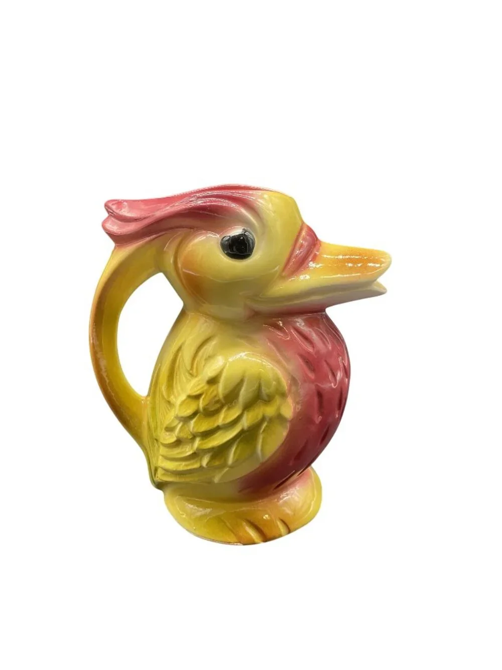 Vintage Toucan Bird Pitcher Creamer Stewart B McCulloch California Pottery 5.5